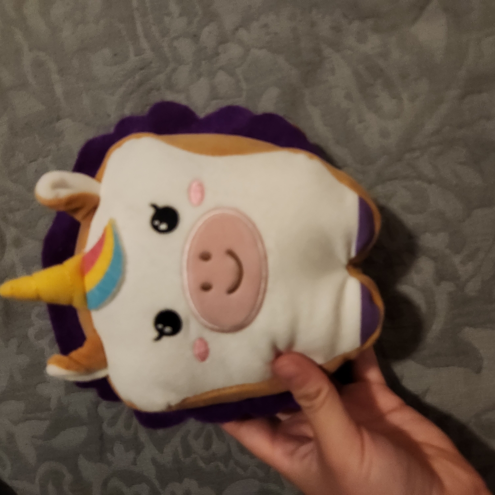 White and Purple Stuffed Animal Toy